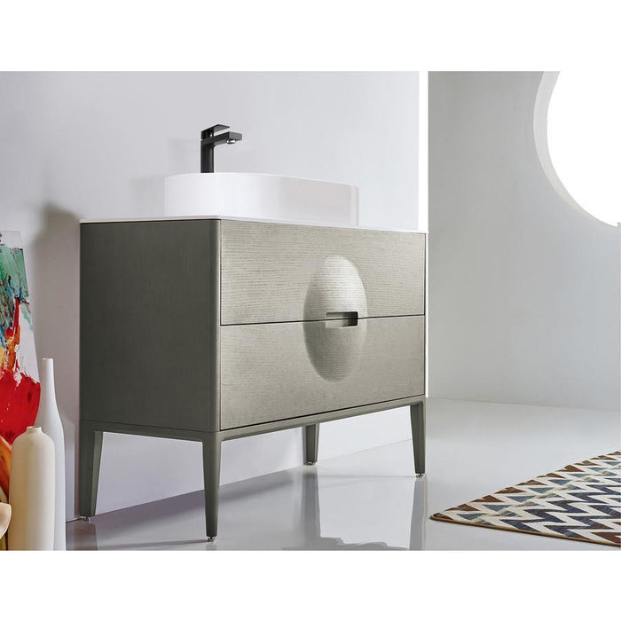 Karton Republic Colmar 48" Olive Green Freestanding Modern Bathroom Vanity w/Sink VACOLOG48FD