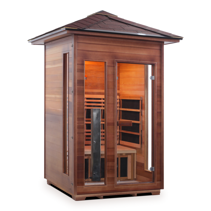 Enlighten Rustic - 2 Person Indoor/Outdoor Infrared Sauna 17376