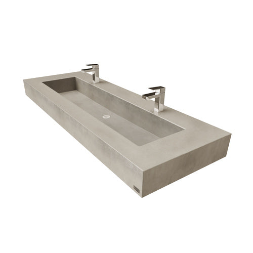 Trueform Concrete 60" ADA Floating Concrete Rectangle Sink FLO-60N-ADA