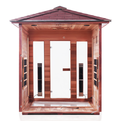 Enlighten Rustic - 4 Peak Indoor/Outdoor Infrared Sauna 17378