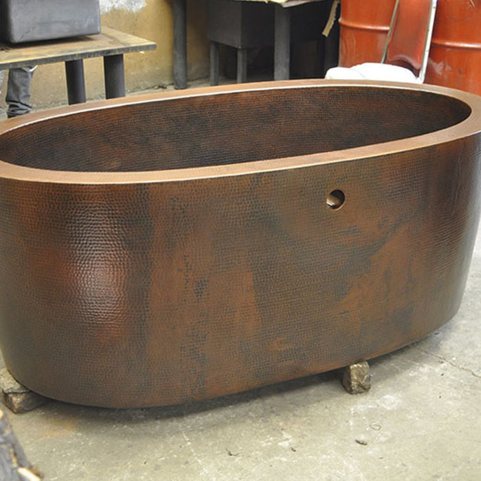 Novatto Dakota Freestanding Copper Bath Tub, 64" NBT-DAK