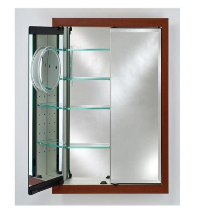 Afina Signature 29 1/4" Recessed Arlington Framed Mirror Medicine Cabinet with Double Door DD2430RARL