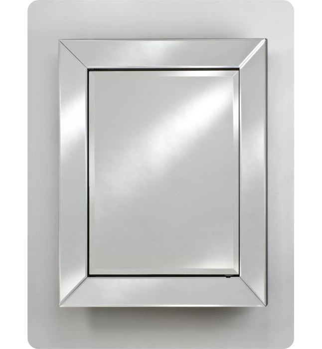 Afina Radiance Venetian 31" Recessed Contemporary Small Framed Mirror Medicine Cabinet with Single Door SD-RAD-C-S