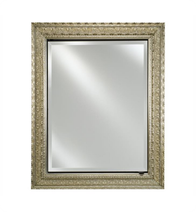 Afina Signature 36" Recessed Polished Glimmer Framed Mirror Medicine Cabinet with Single Door SD1736RGLI