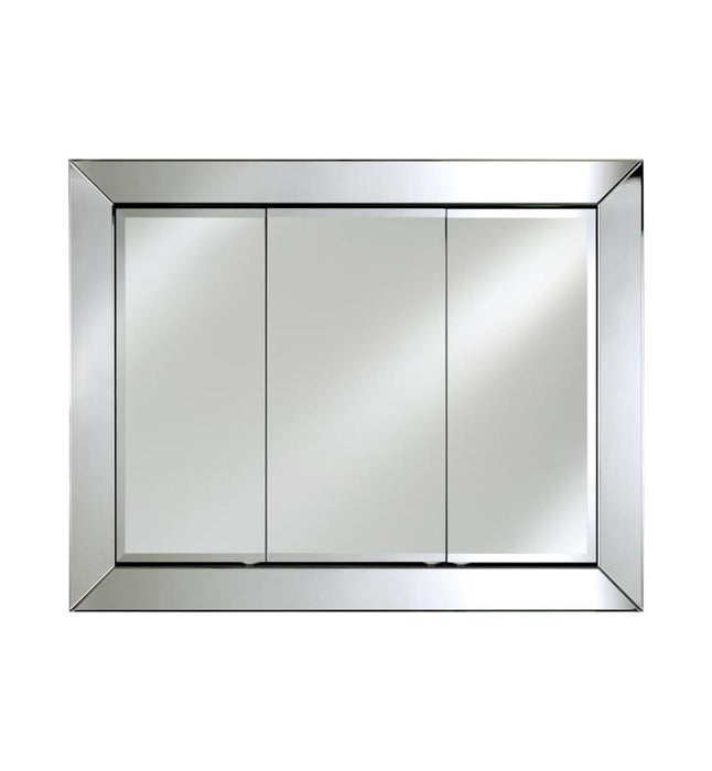 Afina Radiance Venetian 40" Recessed Extra-Large Contemporary Framed Mirror Medicine Cabinet with Triple Door TD-RAD-C-XL