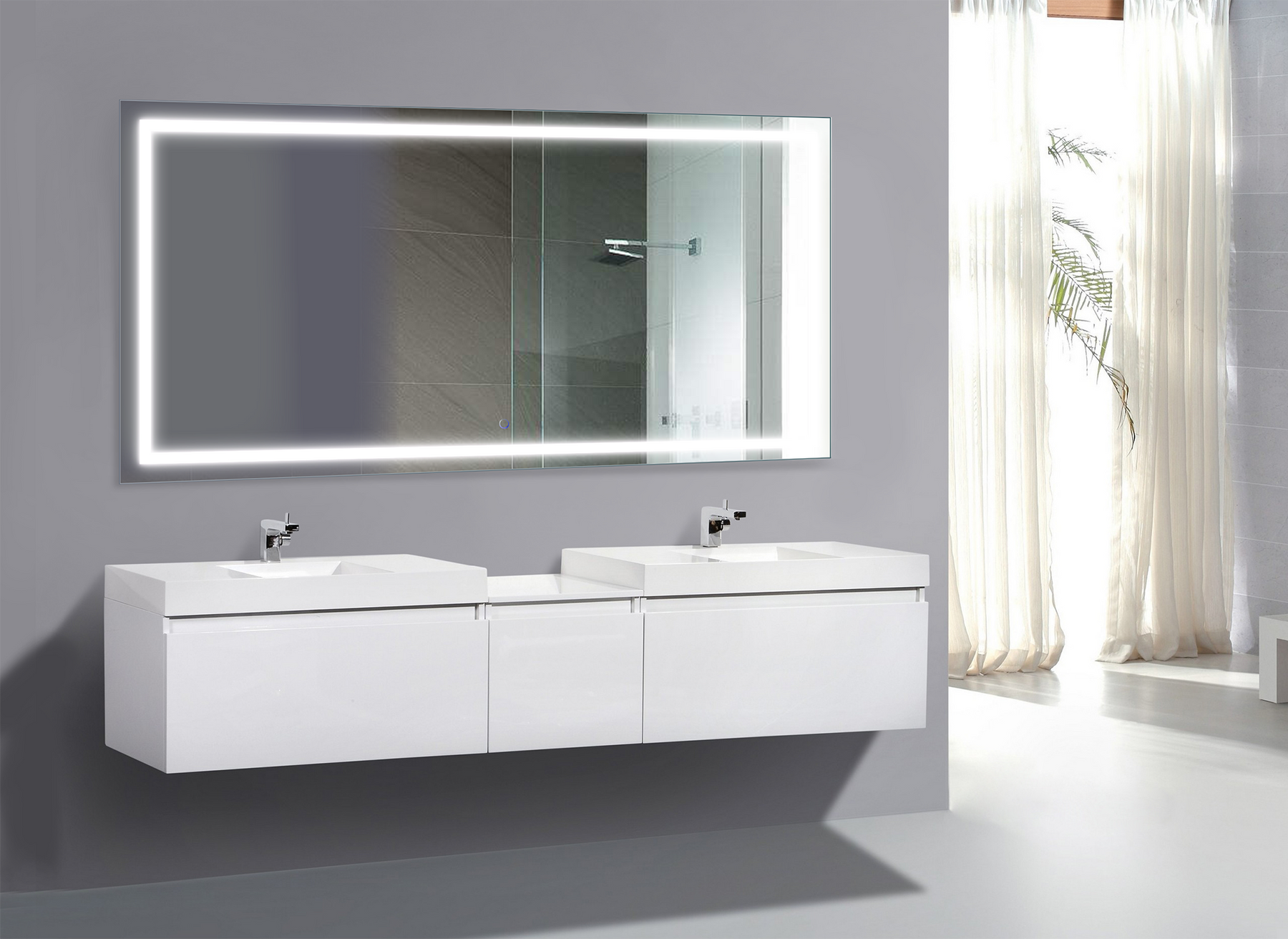 Krugg Luxury Reimagined LED Medicine Cabinet Mirror Lighted Bathroom Mirrors