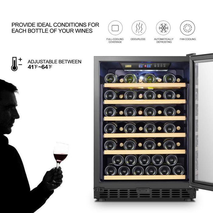 Lanbo Single Zone Wine Cooler 52 Bottle Capacity LW52S
