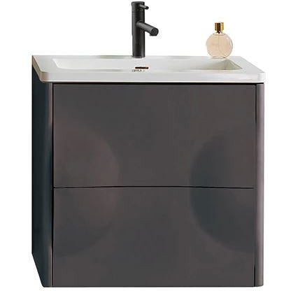 Karton Republic Colmar 24" Dark Gray Wall Mount Modern Bathroom Vanity w/ Sink VACOLDG24WM