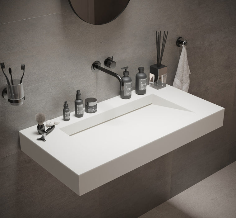 Ideavit Solidsquare 90 Wall Mount Bathroom Sink PS IDV 280176