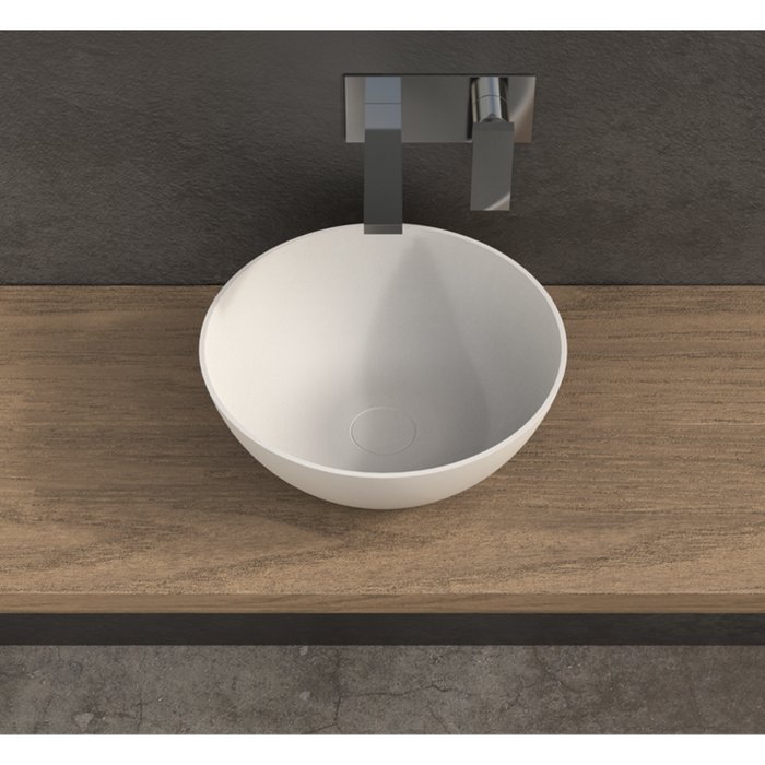 Ideavit Solidthin-39 16" Round Vessel Bathroom Sink PS IDV 280181