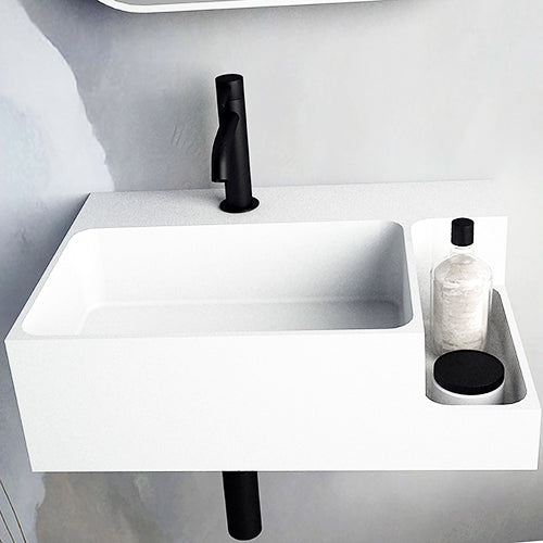 Ideavit Soliddual Wall Mount Floating Vanity  Bathroom Sink -Shelf PS IDV 290274