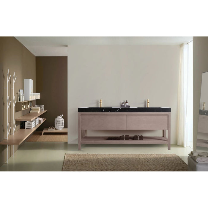 Karton Republic Bibury 72" Chestnut Oak Freestanding Modern Bathroom Vanity w/Sink VABIBCO72FD