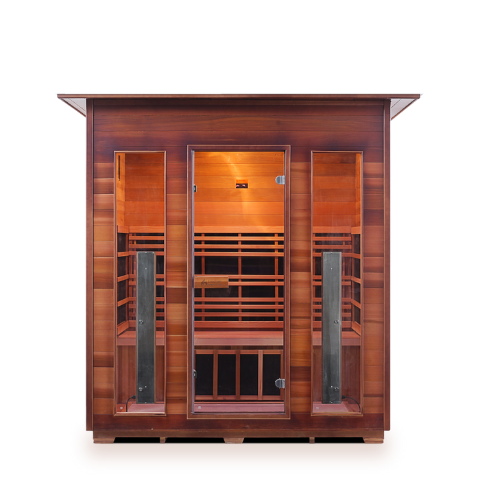 Enlighten Rustic - 4 Peak Indoor/Outdoor Infrared Sauna 17378