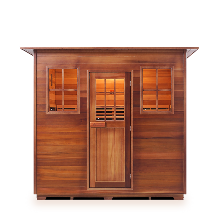 Enlighten Sierra - 5 Person Indoor/Outdoor Peak Infrared Sauna 16380