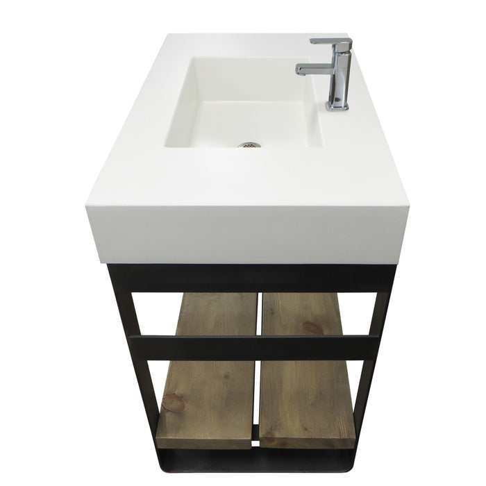 Trueform Concrete 36" Outland Vanity With Concrete Rectangle Sink OUTLAND-36N