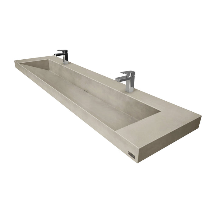 Trueform Concrete 72" Contempo Floating Concrete Ramp Sink Flo-72V-Contempo