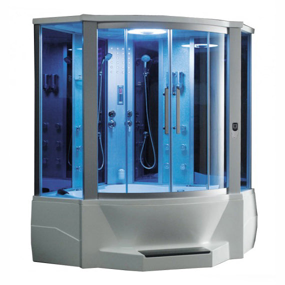 Mesa 2-Person Steam Shower with Jetted Tub 66" x 66" x 85" WS-701A