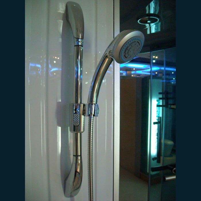 Mesa Steam Shower Blue Glass with Jetted Tub 61" x 61" x 89" WS-702A