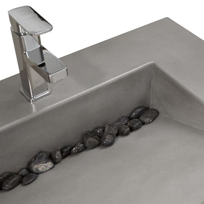 Trueform Concrete 60" Contempo Floating Concrete Ramp Sink Flo-60V-Contempo