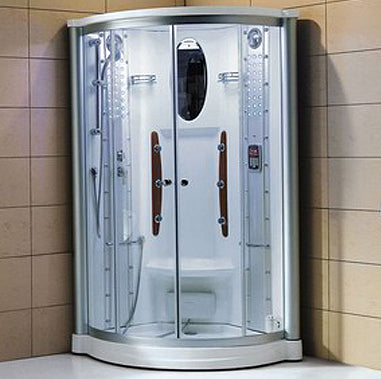 Mesa 1-Person Corner Clear Glass Steam Shower 42" x 42" x 85" WS-801A