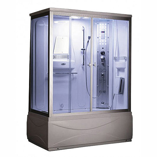 Mesa 1-Person Steam Shower with Jetted Tub 60" x 33" x 85" WS-905