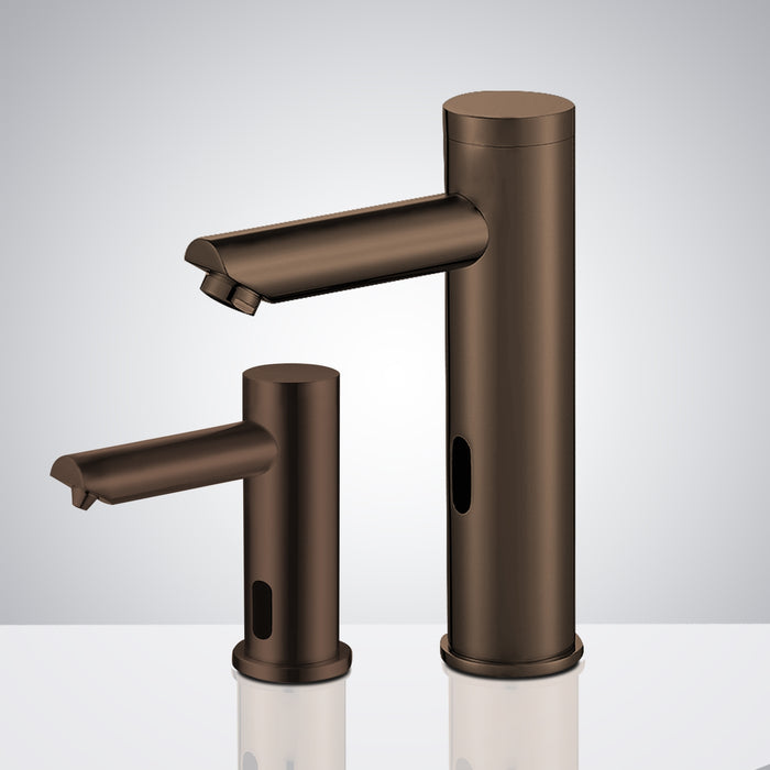 Fontana Showers Solo Light Oil Rubbed Bronze Touchless Motion Activated Sink Faucet and Soap Dispenser FS-509-FSD