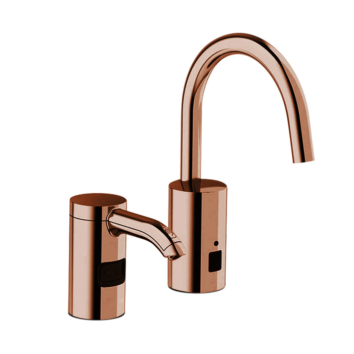 Fontana Showers Rose Gold Motion Sensor Bathroom Faucet with Matching Soap Dispenser FB507-SDG