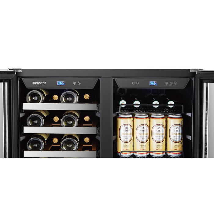 LanboPro Dual Zone Wine and Beverage Combo Cooler LP66B