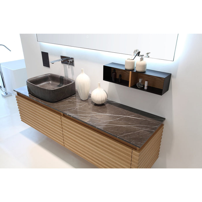 Karton Republic Ocala 60” Maple Wall Mount Modern Bathroom Vanity w/Sink VAOCAMA60WMLS