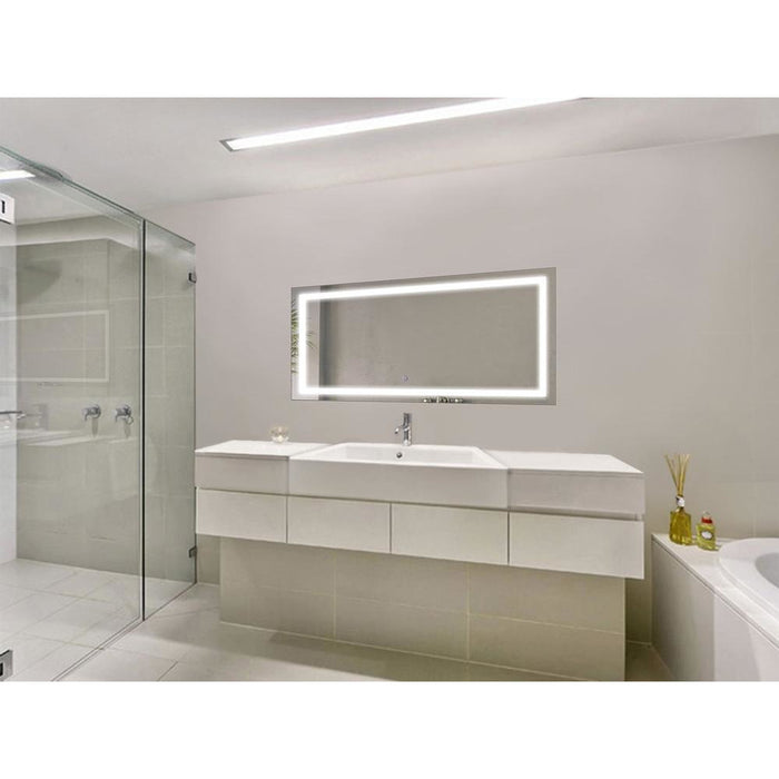 Krugg 48″ X 24″ LED Bathroom Mirror w/ Dimmer & Defogger | Lighted Vanity Mirror Icon4824