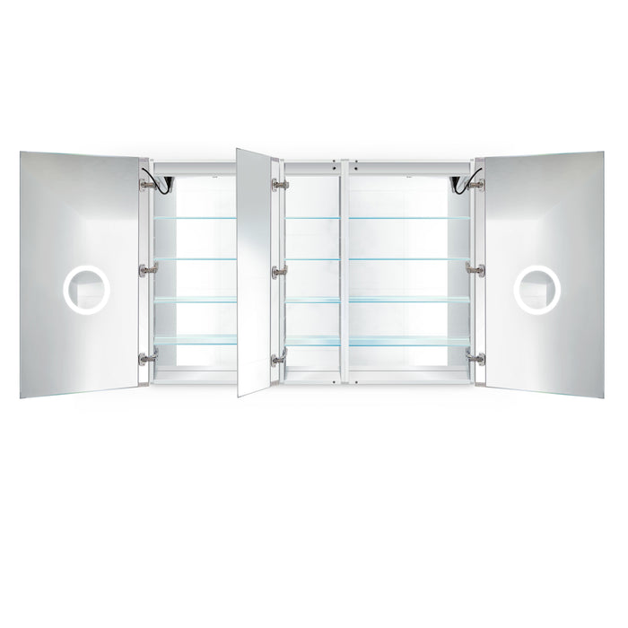 Krugg Double LED Medicine Cabinet 60″X42″ w/Dimmer & Defogger Svange6042DLLR