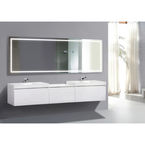 Krugg Large 96"x30" LED Bathroom Mirror With Defogger EXL9636