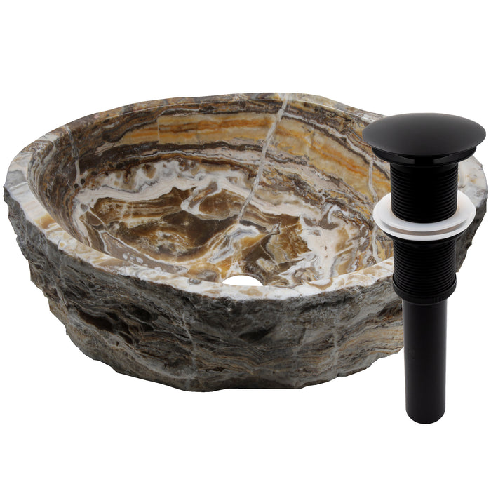 Novatto Travertine Onyx Natural Stone Vessel Sink NOSV-TO Series