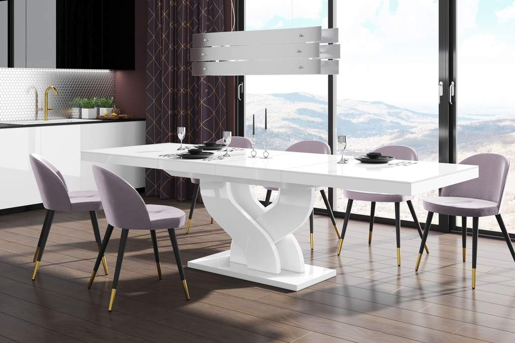 Maxima House Urbino Lacquer Dining Table with Extension HU0022