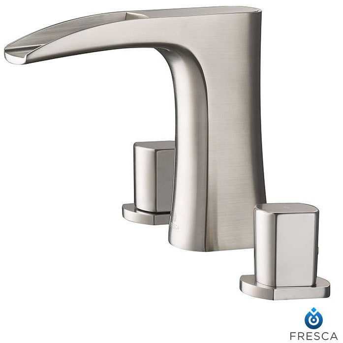 Fresca Fortore Widespread Mount Bathroom Faucet - Brushed Nickel FFT3076BN