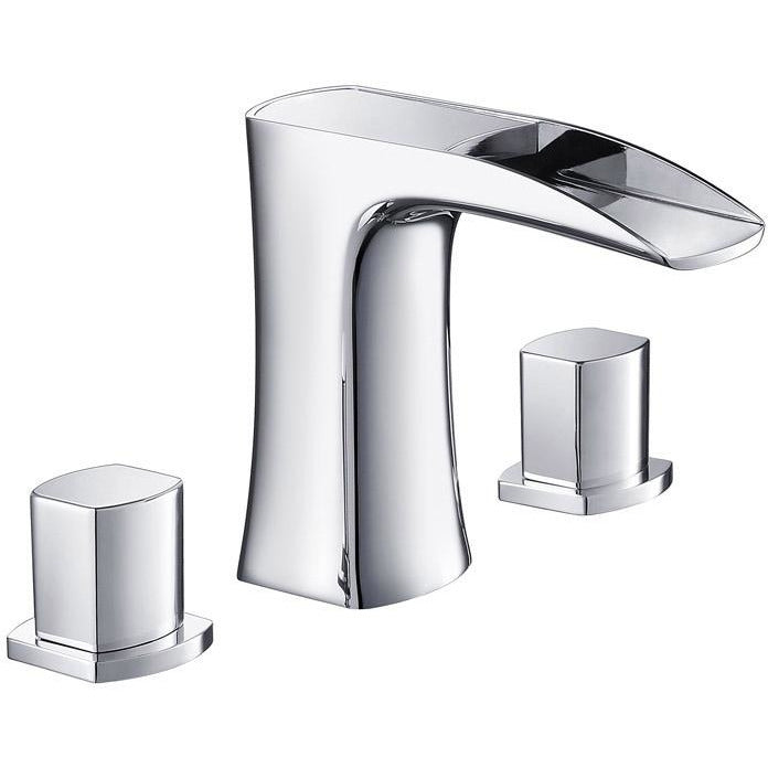 Fresca Fortore Widespread Mount Bathroom Faucet - Brushed Nickel FFT3076BN