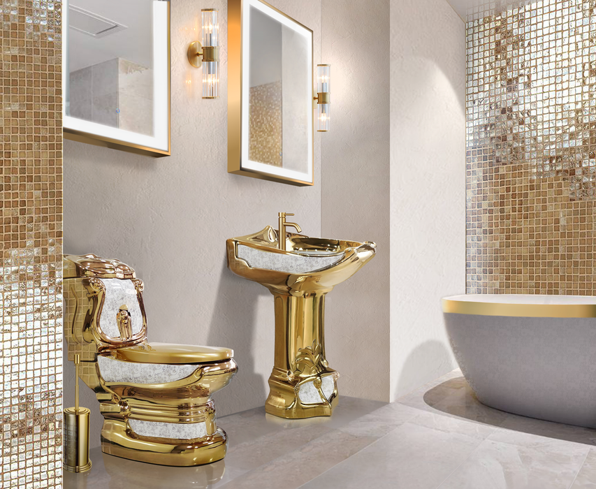 MaisonDePhilip Decorative Gold Toilet BAR-TOIL-2PC