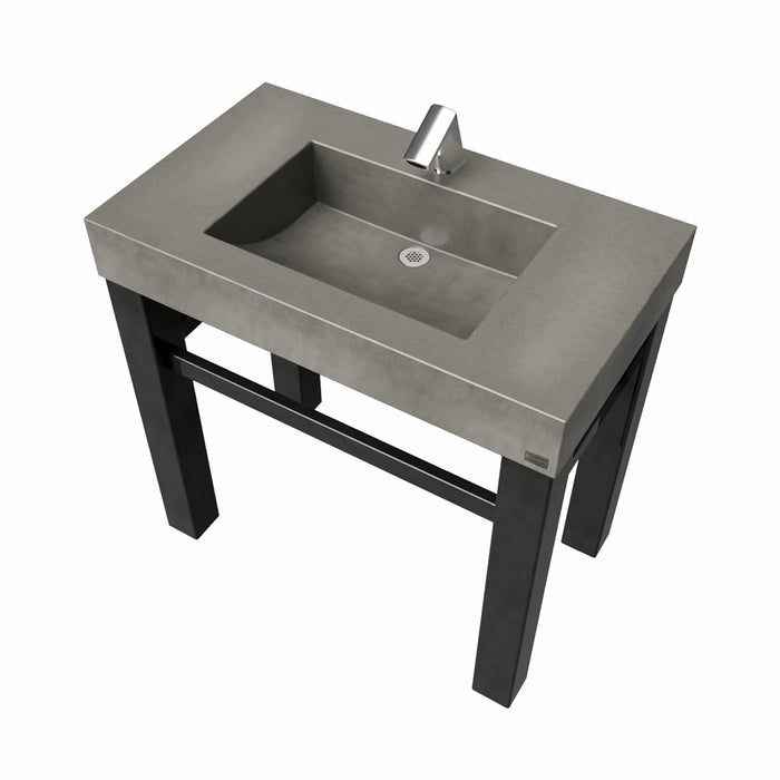 Trueform Concrete 36" Industrial Vanity With Concrete Half-Trough Sink IND-36C