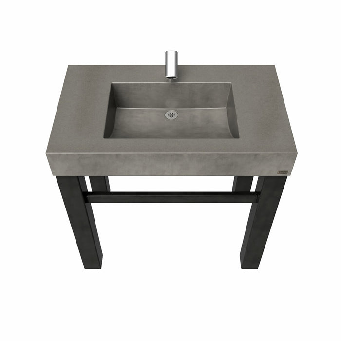 Trueform Concrete 36" Industrial Vanity With Concrete Half-Trough Sink IND-36C