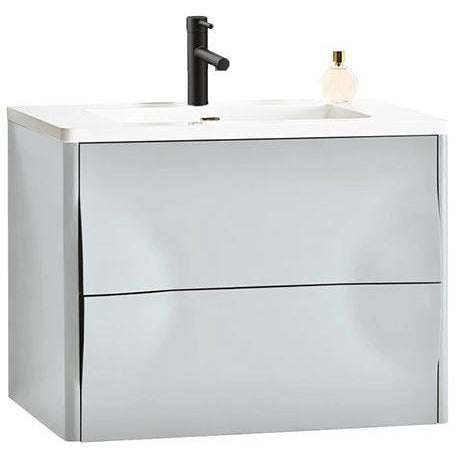 Karton Republic Colmar 30" Dark Gray Wall Mount Modern Bathroom Vanity w/Sink VACOLDG30WM