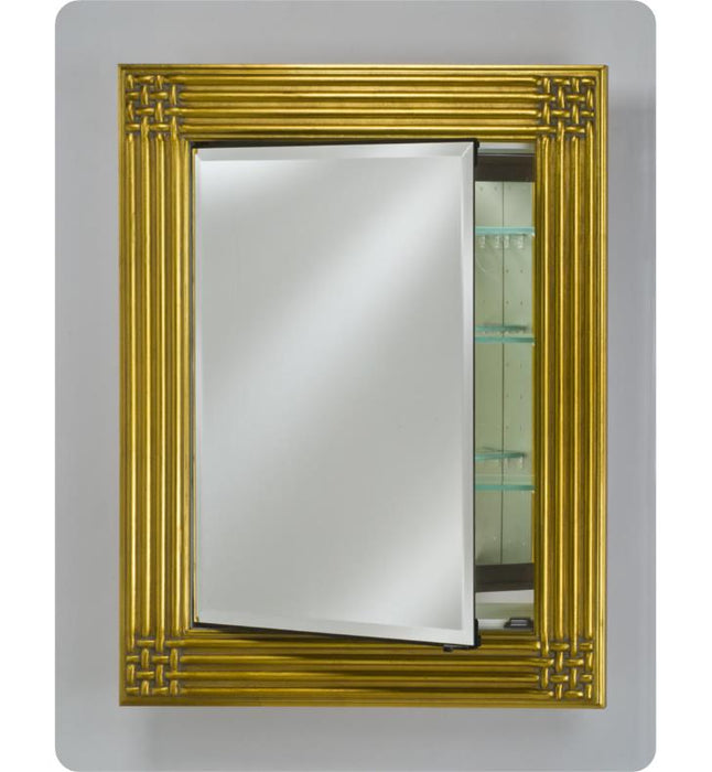 Afina Vanderbilt 34" Recessed Decor Framed Mirror Medicine Cabinet with Single Door SD2834RDEC