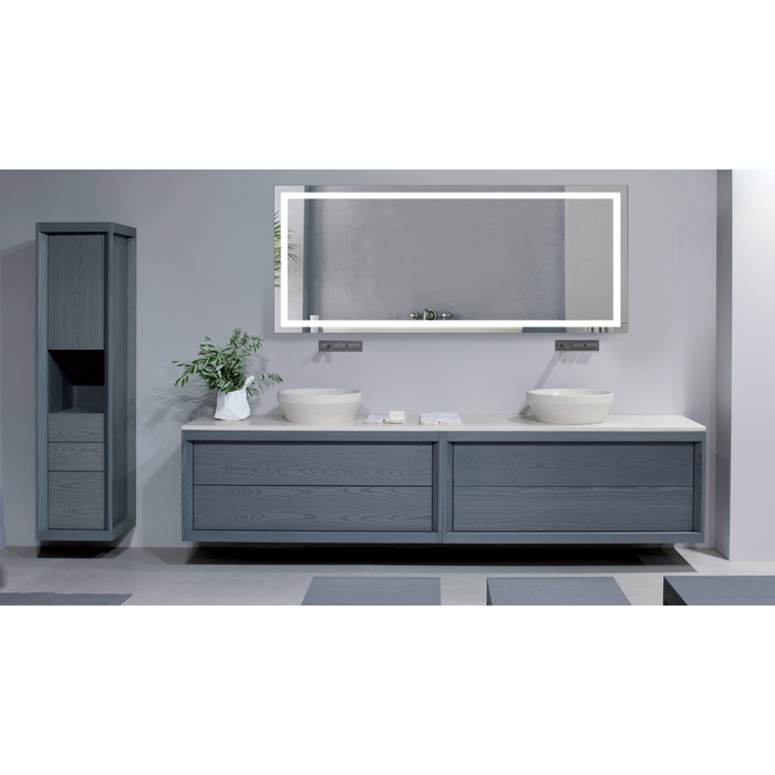 Krugg Icon 72″ X 30″ LED Bathroom Mirror w/ Dimmer & Defogger | Large Lighted Vanity Mirror Icon7230