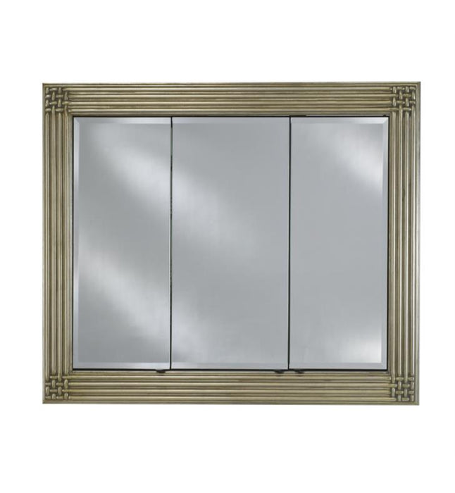 Afina Vanderbilt 34" Recessed Baroque Framed Mirror Medicine Cabinet with Triple Door TD4234RBAR